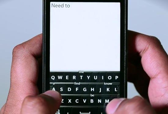 BlackBerry 10 keyboard