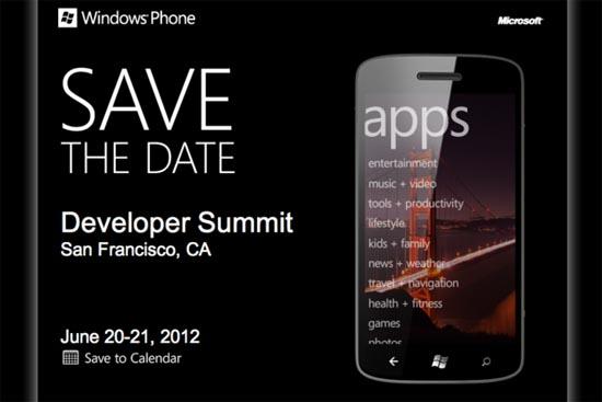 Windows Phone Developer Summit invitation