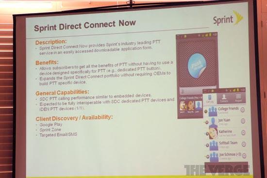 Sprint Direct Connect Now app