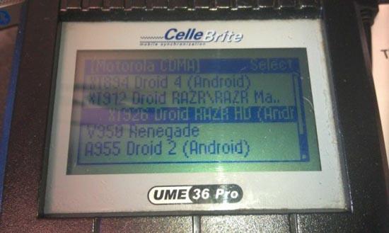 Motorola DROID RAZR HD XT926 Cellebrite