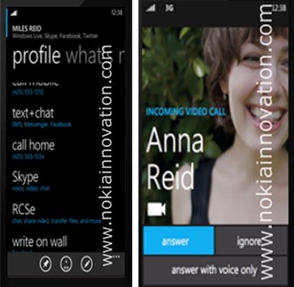 Windows Phone 8 Skype integration video call leak