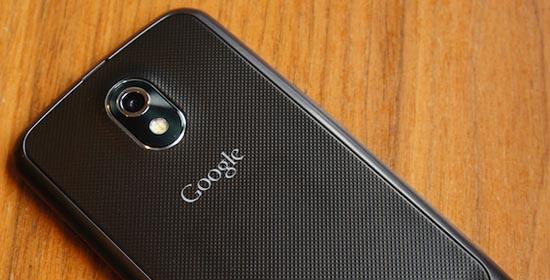 Google logo Samsung Galaxy Nexus rear