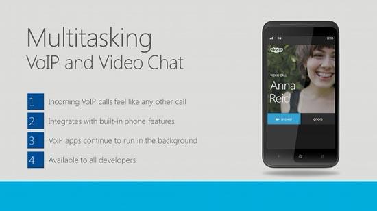 Windows Phone 8 multitasking VoIP calling