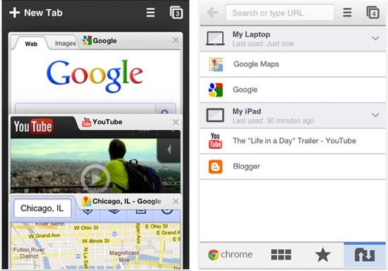 Google Chrome iPhone screenshots