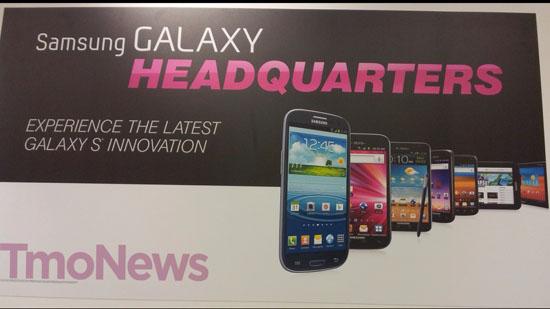 Samsung Galaxy Note T-Mobile store signage