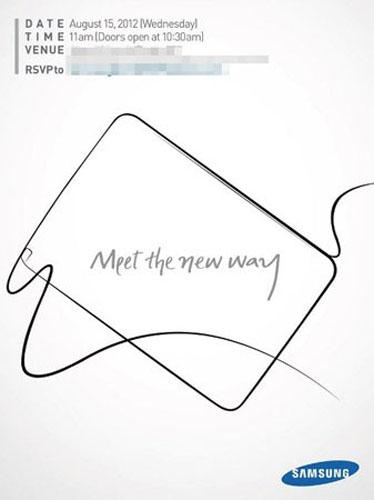 Samsung August 15 Meet the new way invitation