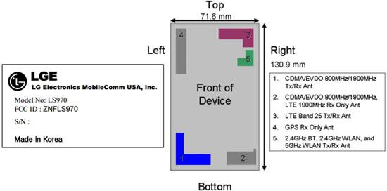 LG LS970 Sprint FCC filing