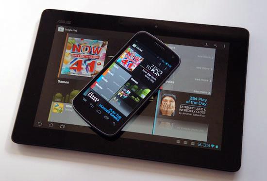 Google Play Galaxy Nexus Transformer Prime