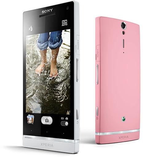Sony Xperia SL white pink