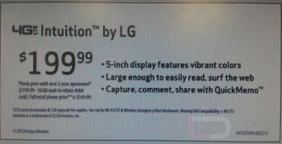 LG Intuition Verizon Optimus Vu leak