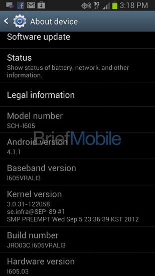 Samsung Galaxy Note II Verizon SCH-I605 screenshot leak