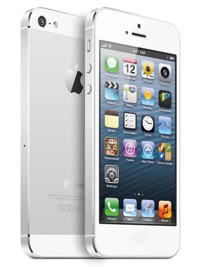 iPhone 5 white and silver