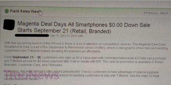T-Mobile Magenta Deal Days September 21 leak
