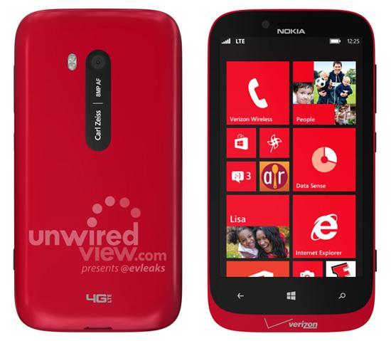Red Verizon Nokia Lumia 822