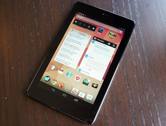 Google Nexus 7 home screen