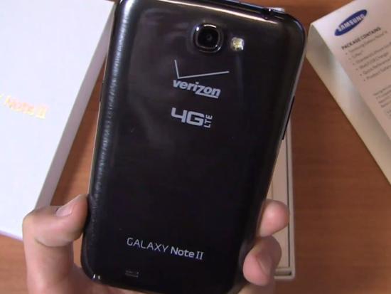 Verizon Samsung Galaxy Note II rear