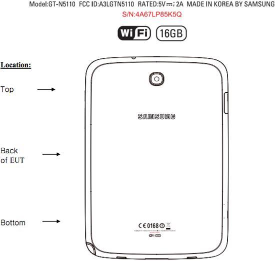 Samsung GT-N5110 Galaxy Note 8.0 FCC