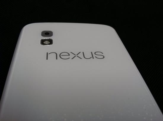 White Google Nexus 4 rear photo