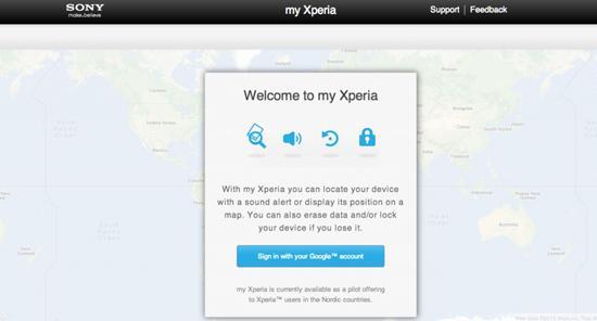 Sony my Xperia security service