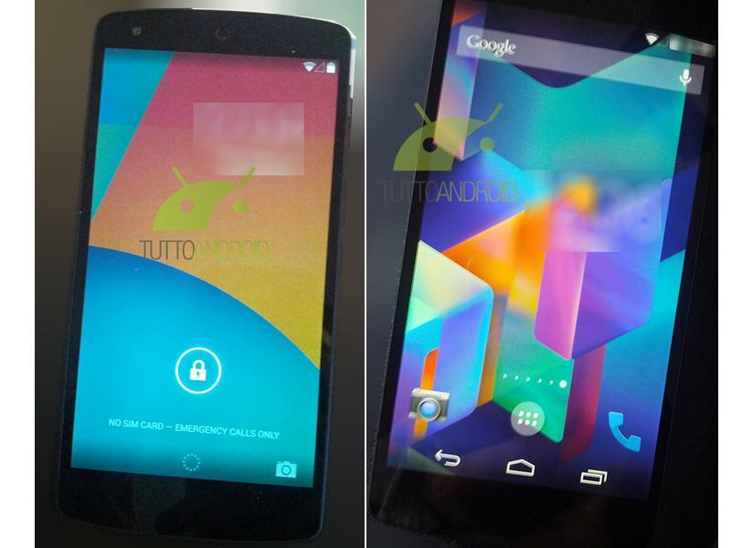 LG Nexus 5 Android 4.4 KitKat lock screen home screen leak