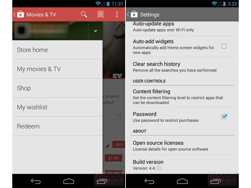 Google Play Store version 4.4 screenshots leak 2