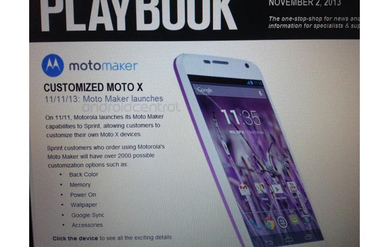 Sprint Moto X Moto Maker launch leak