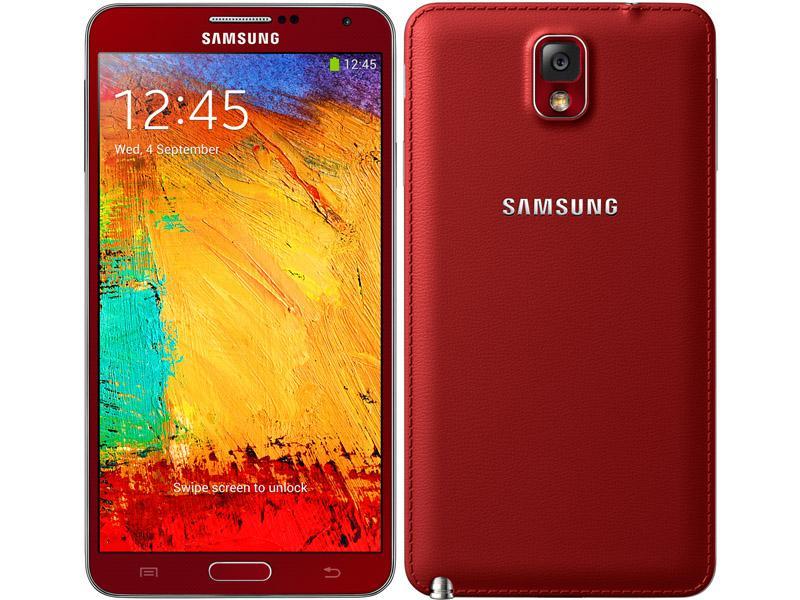 Red Samsung Galaxy Note 3