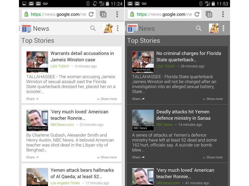 Google News web app Android iOS redesign