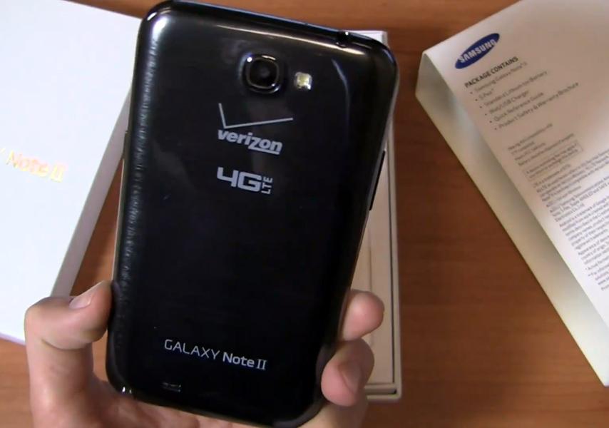 Verizon Samsung Galaxy Note II rear