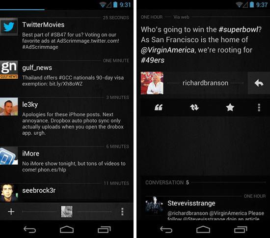 Carbon for Twitter Android app