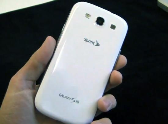 Sprint Samsung Galaxy S III rear