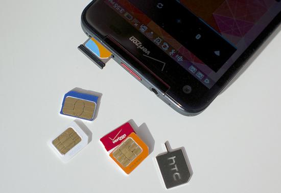 HTC DROID DNA sim cards