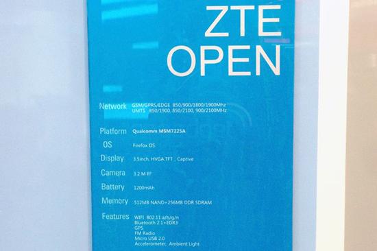 ZTE Open Firefox OS phone leak