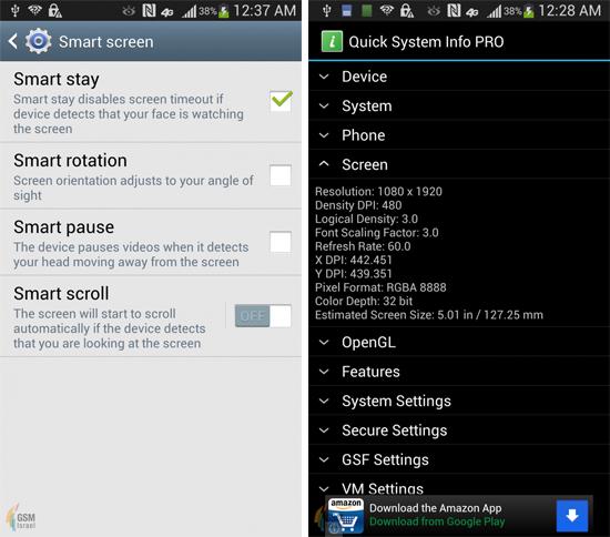 Samsung Galaxy S IV screenshots leak