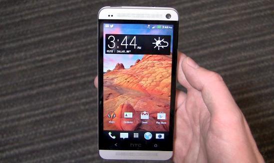 HTC One silver front