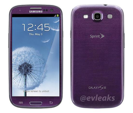 Purple Samsung Galaxy S III Sprint leak