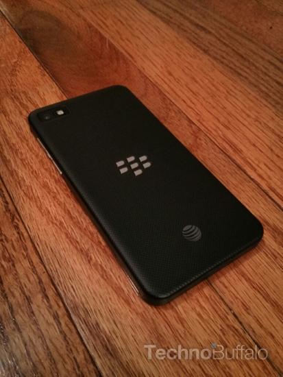 AT&T BlackBerry Z10 rear branding photo