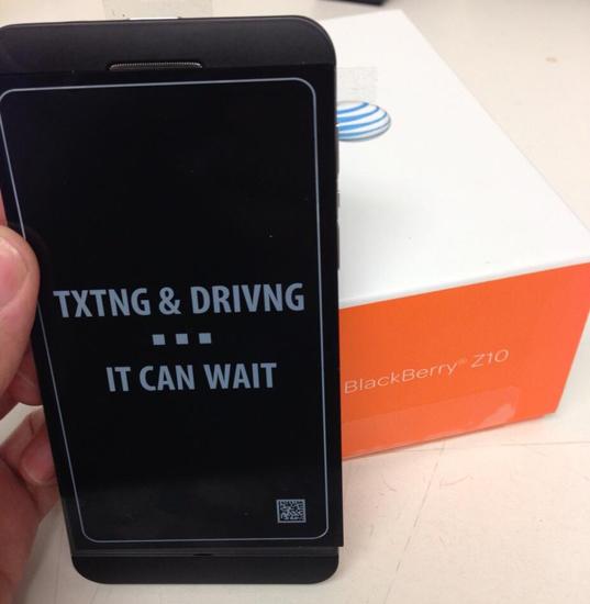 AT&T BlackBerry Z10 retail packaging