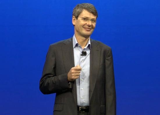 BlackBerry CEO Thorsten Heins smiling