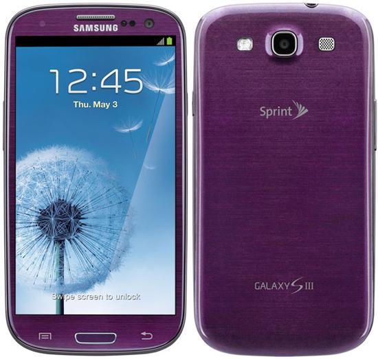 Sprint Amethyst Purple Samsung Galaxy S III official