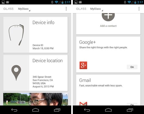 Google MyGlass Android app