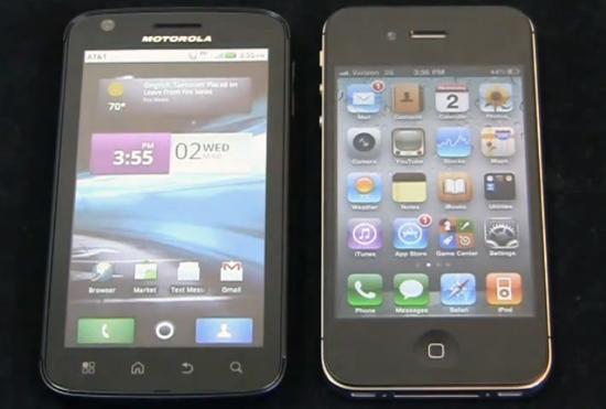 Motorola Atrix 4G Apple iPhone 4
