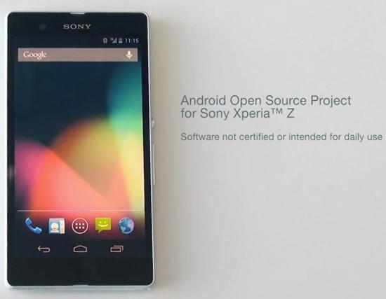 Sony Xperia Z AOSP project