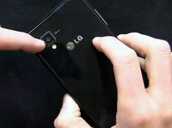 Sprint LG Optimus G rear