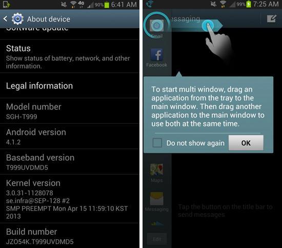 T-Mobile Samsung Galaxy S III Android 4.1.2 update