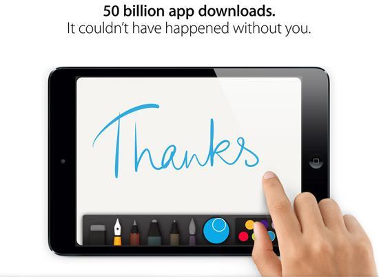 Apple App Store 50 billion downloads