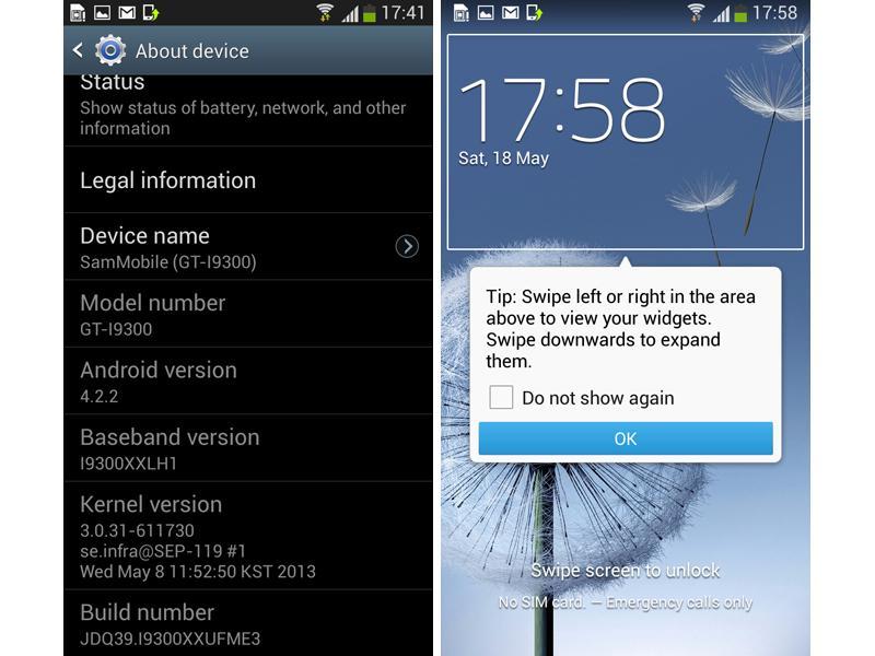 Samsung Galaxy S III Android 4.2.2 update leak