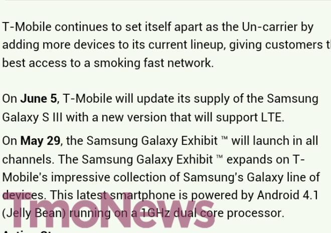 T-Mobile LTE Samsung Galaxy S III launch date