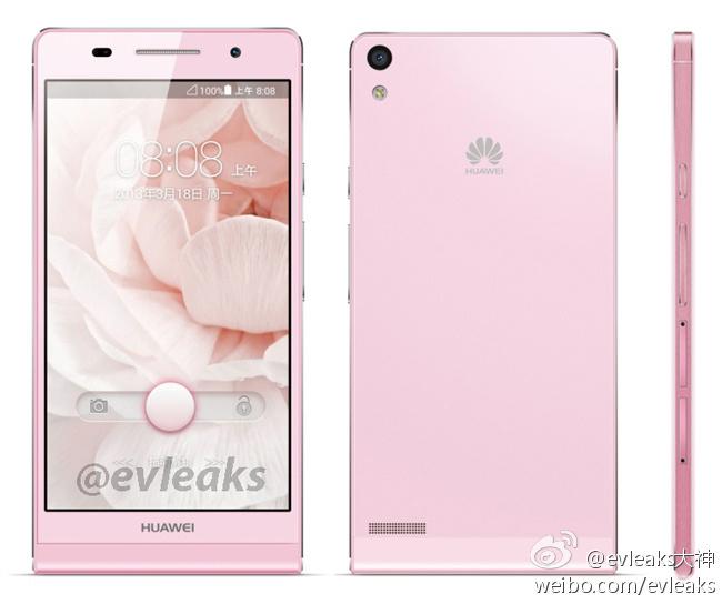 Huawei Ascend P6 pink leak