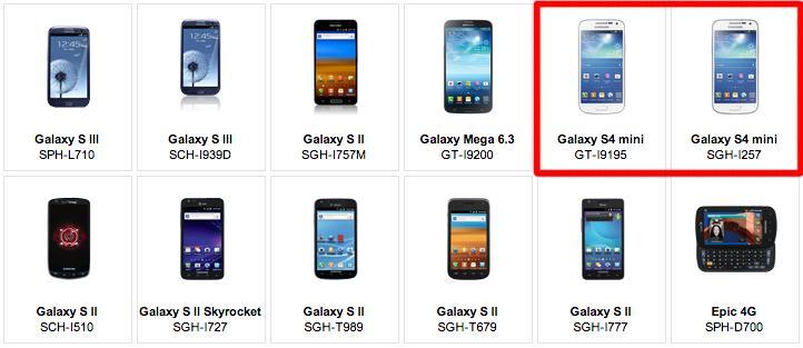 Samsung Galaxy S 4 mini GT-I9195, SGH-I257